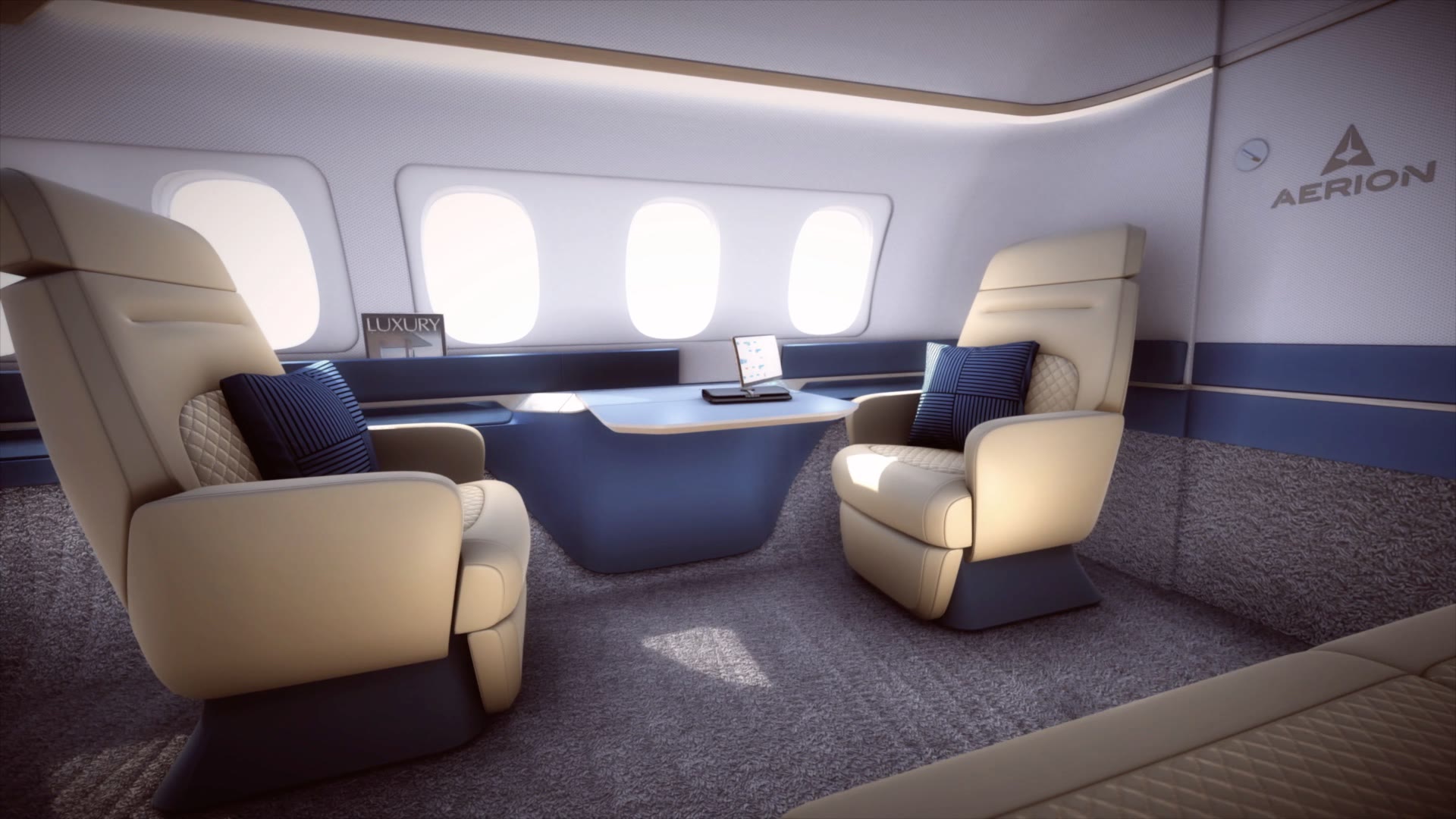 Aerion Supersonic Business Jet real-time visualization