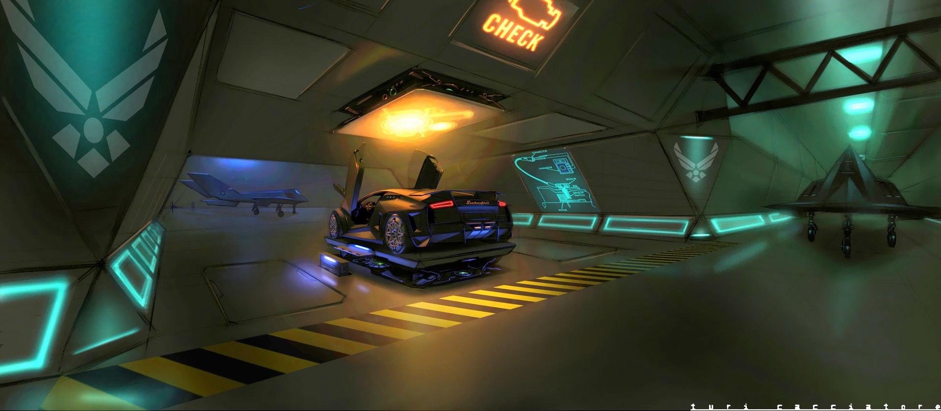 Entertainment and advertising concept art